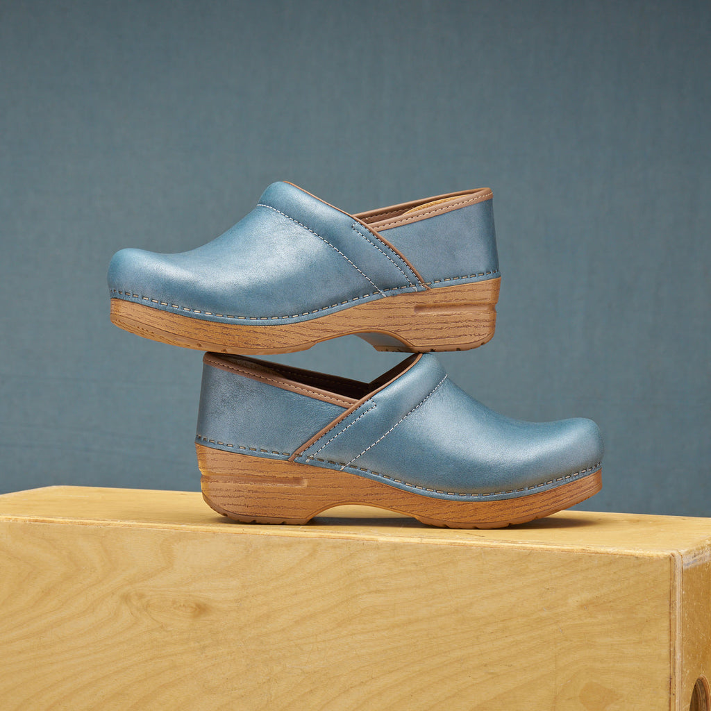 Dansko® Women's Professional Clog Blue Metallic – SOLE DESIRE // RUN ...