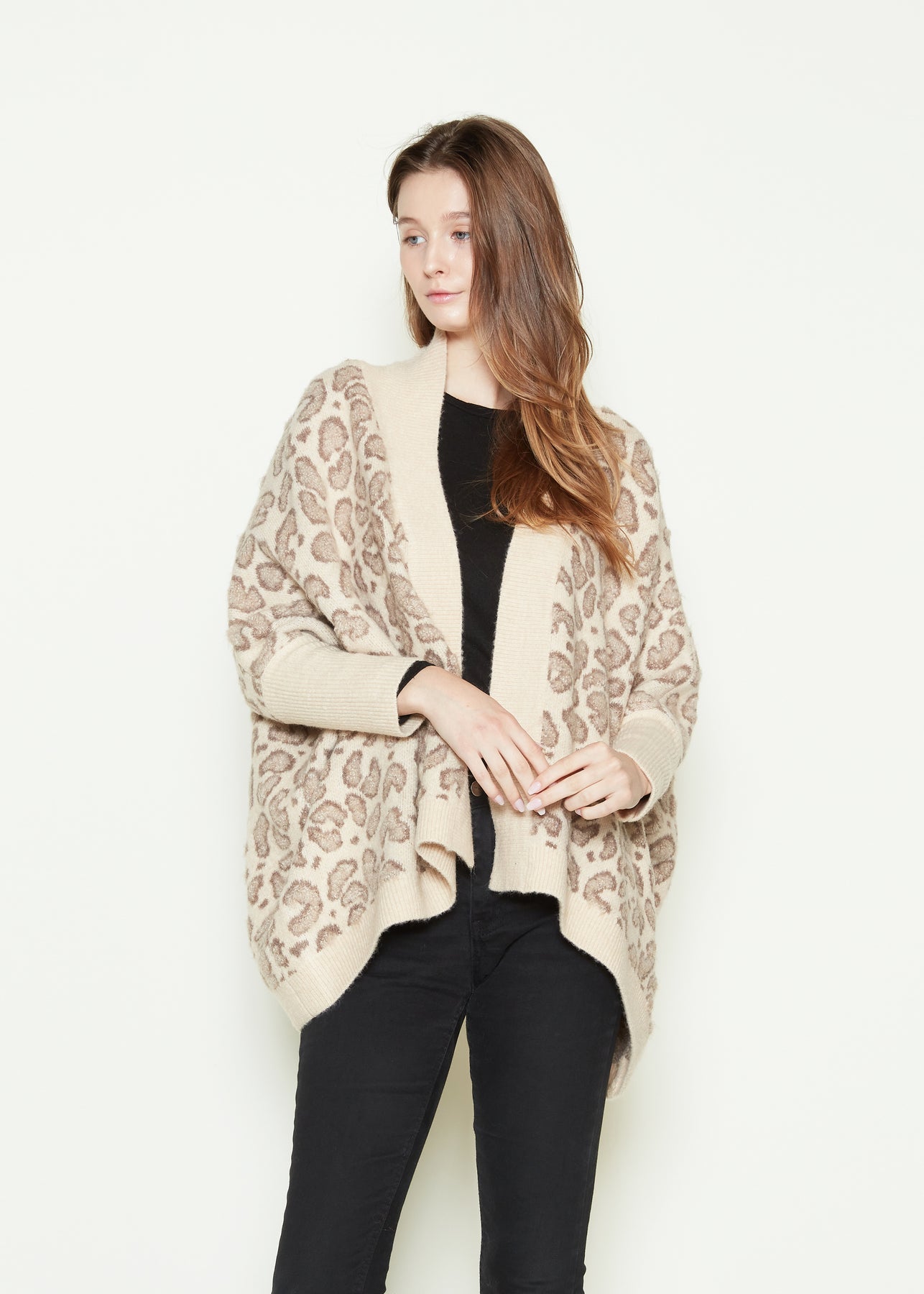 Look By M Bouclé Kimono Sweater