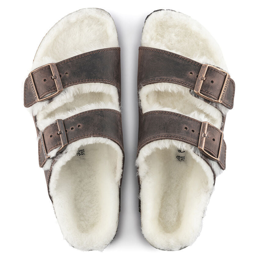 Birkenstock arizona shearling on sale burgundy